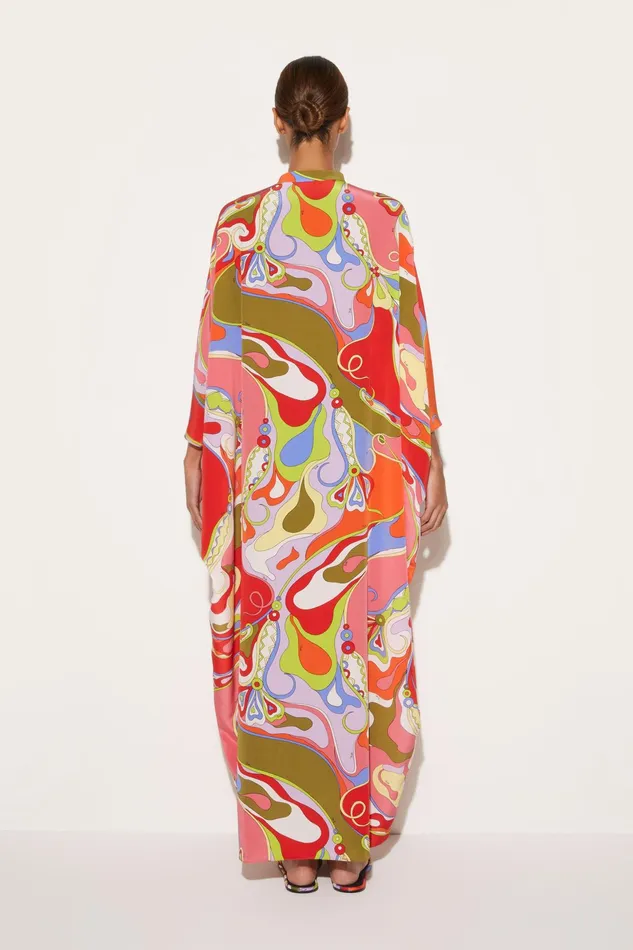 Kaftans Women PUCCI OrchideePrint Silk Kaftan