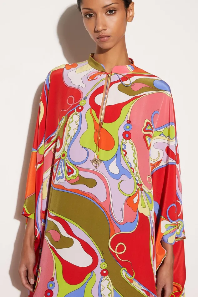 Kaftans Women PUCCI OrchideePrint Silk Kaftan