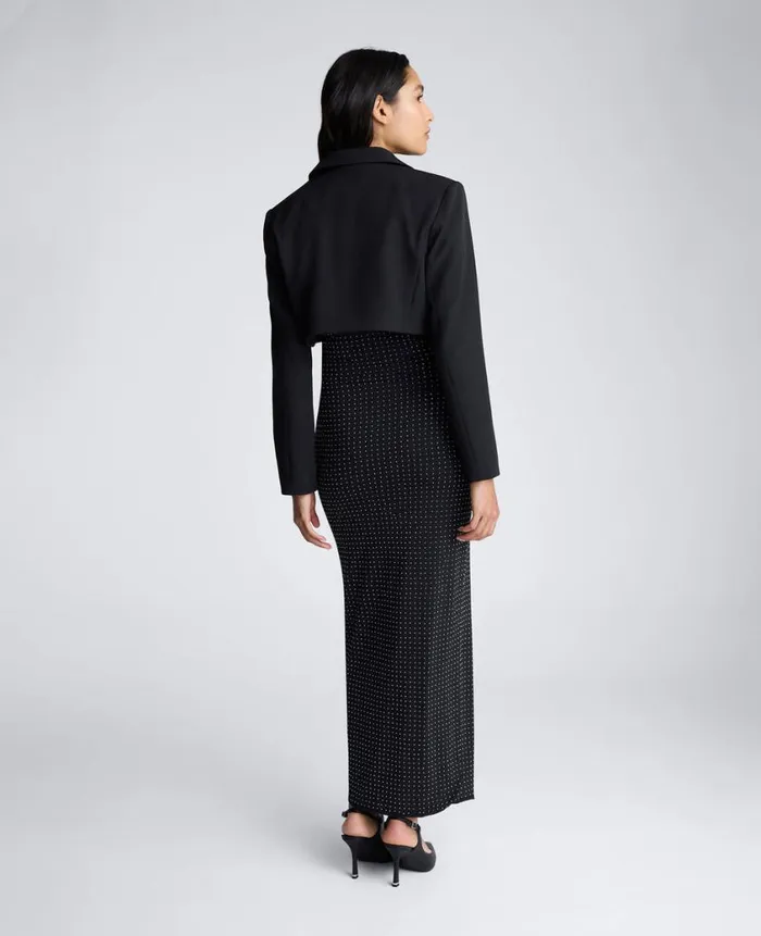 Kenneth Cole Blazers and Jackets Women Cropped One Button Jacket Black Kenneth Cole Blazers and Jackets Women Cropped One Button Jacket Black