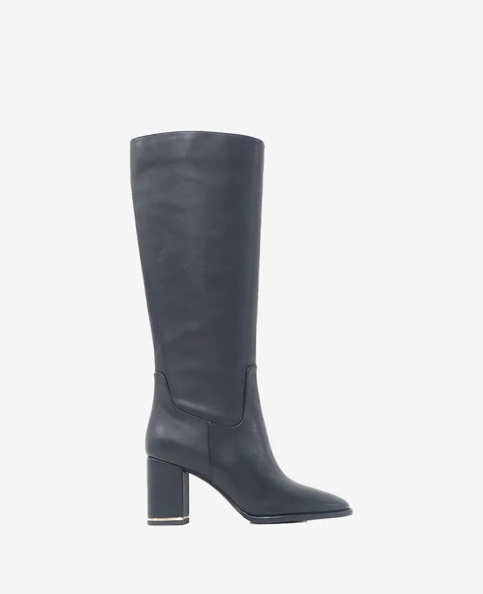 Kenneth Cole Boots and Booties Women Yvonne Leather Knee Boot Black