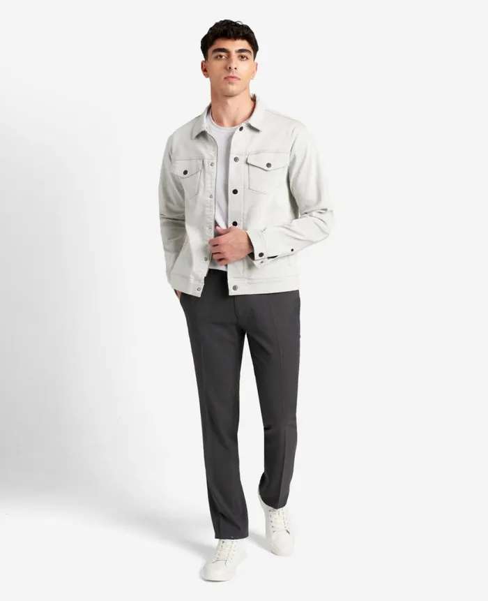 Kenneth Cole Dress Pants Men ModernFit Micro Check Stretch Trouser Grey Kenneth Cole Dress Pants Men ModernFit Micro Check Stretch Trouser Grey