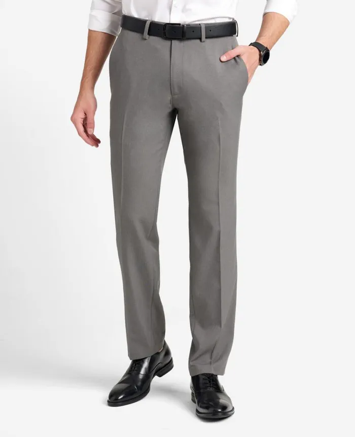 Kenneth Cole Dress Pants Men ModernFit Micro Check Stretch Trouser Grey Kenneth Cole Dress Pants Men ModernFit Micro Check Stretch Trouser Grey