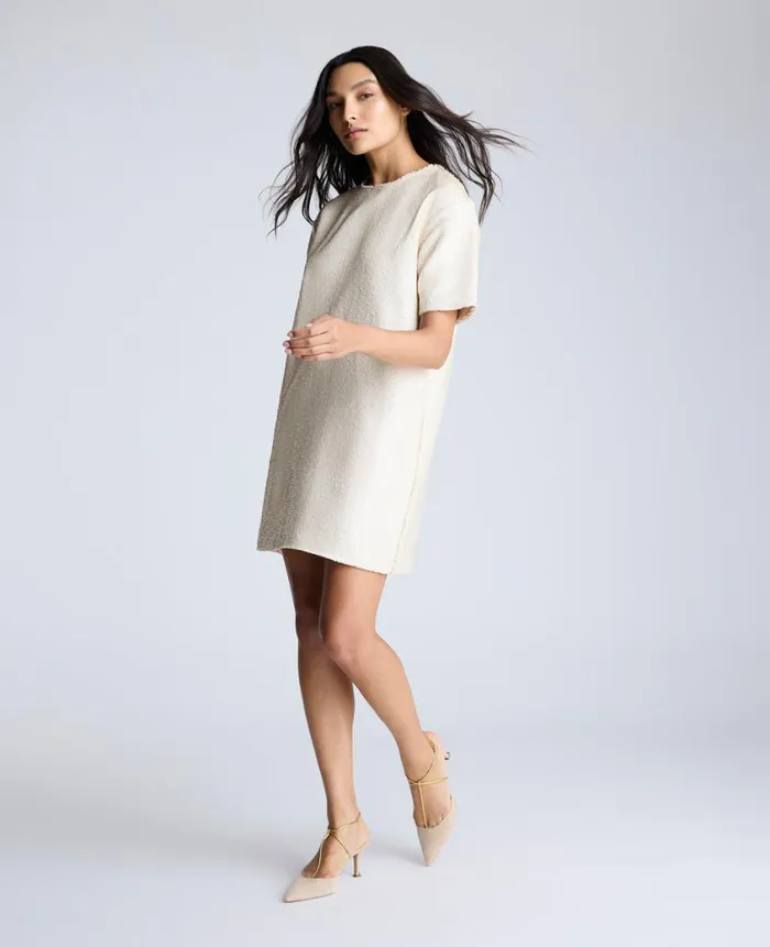 Kenneth Cole Dresses and Skirts Women Sequin TShirt Shift Dress Beige Kenneth Cole Dresses and Skirts Women Sequin TShirt Shift Dress Beige