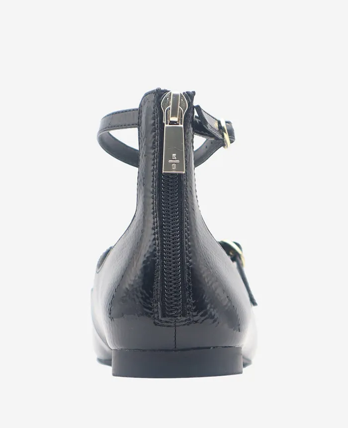 Kenneth Cole Flats and Loafers Women Nolita Patent Ankle Strap Mary Jane Flat Black Kenneth Cole Flats and Loafers Women Nolita Patent Ankle Strap Mary Jane Flat Black