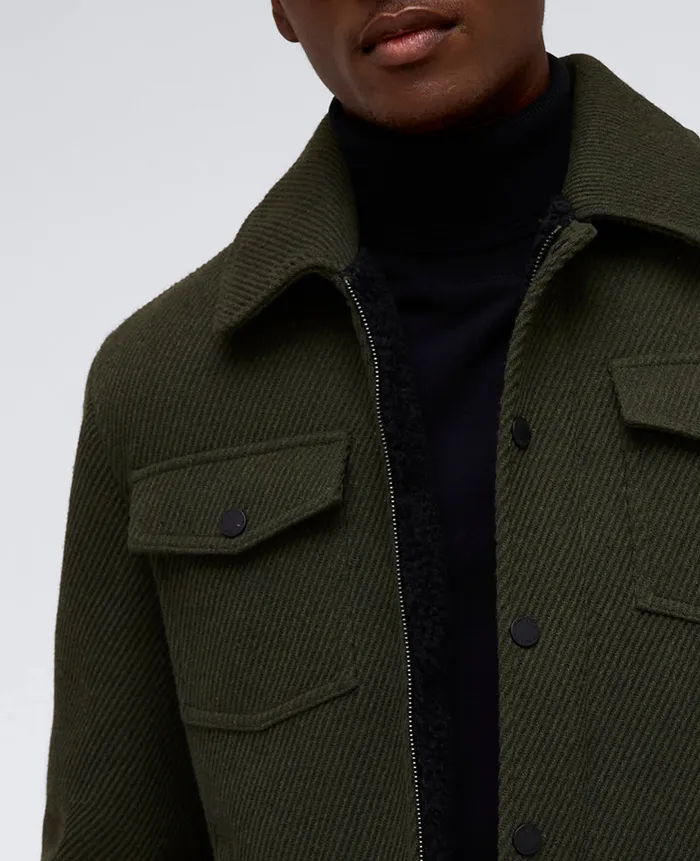 Kenneth Cole Jackets and Outerwear Men Heavyweight Twill Trucker Jacket Green Kenneth Cole Jackets and Outerwear Men Heavyweight Twill Trucker Jacket Green