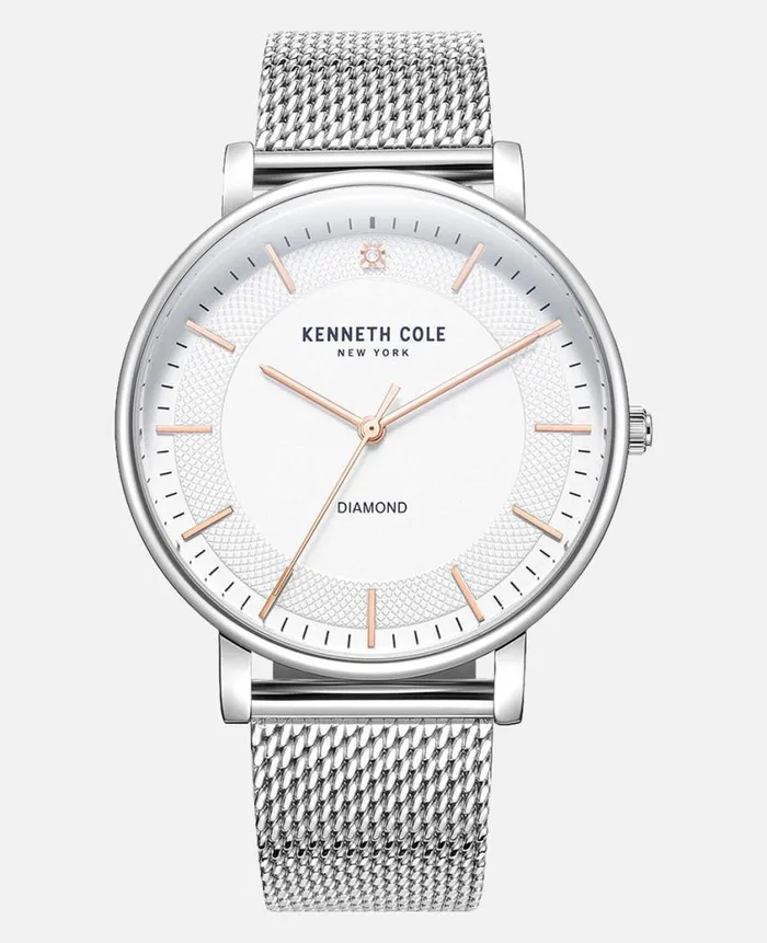 Kenneth Cole Mens Men Genuine Diamond Stainless Steel Watch With Interchangeable Bracelet Strap Gift Set Black