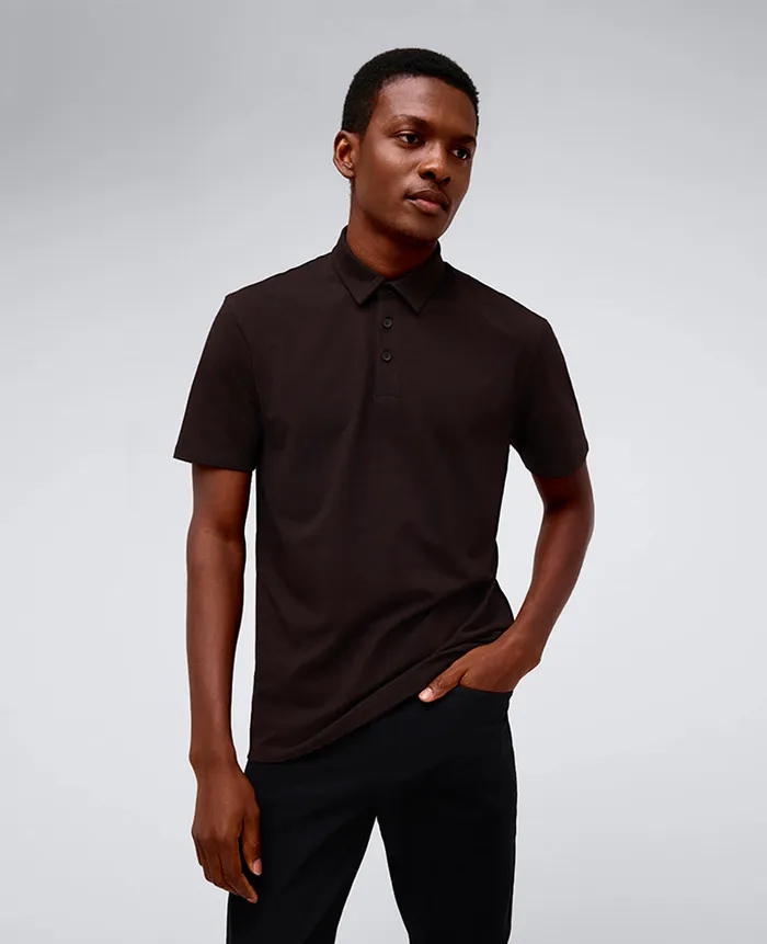 Kenneth Cole Polos and TShirts Men Performance Button Polo Brown