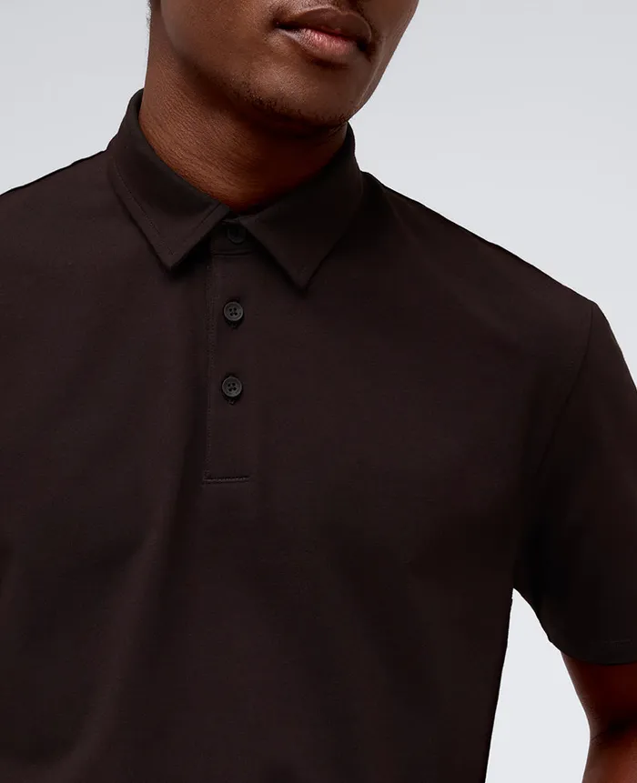 Kenneth Cole Polos and TShirts Men Performance Button Polo Brown Kenneth Cole Polos and TShirts Men Performance Button Polo Brown