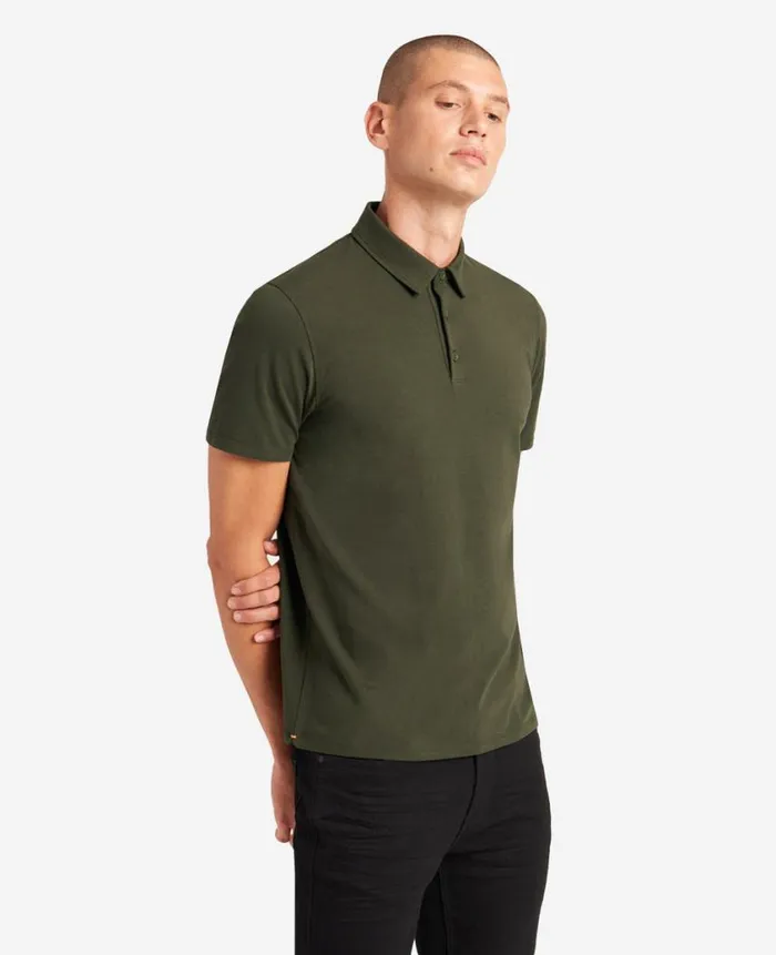 Kenneth Cole Polos and TShirts Men Performance Button Polo Green