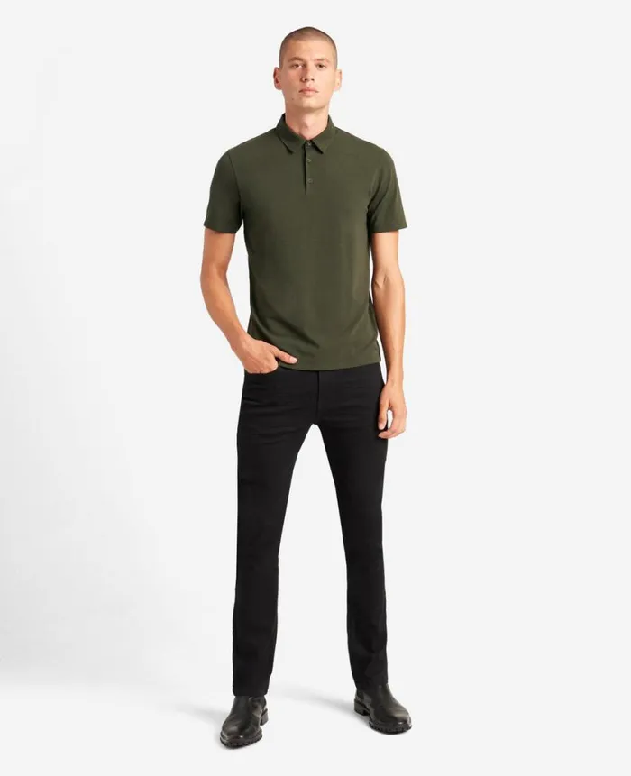 Kenneth Cole Polos and TShirts Men Performance Button Polo Green Kenneth Cole Polos and TShirts Men Performance Button Polo Green