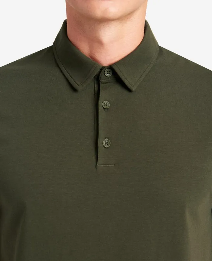 Kenneth Cole Polos and TShirts Men Performance Button Polo Green Kenneth Cole Polos and TShirts Men Performance Button Polo Green