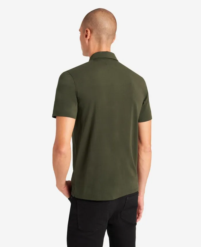 Kenneth Cole Polos and TShirts Men Performance Button Polo Green Kenneth Cole Polos and TShirts Men Performance Button Polo Green