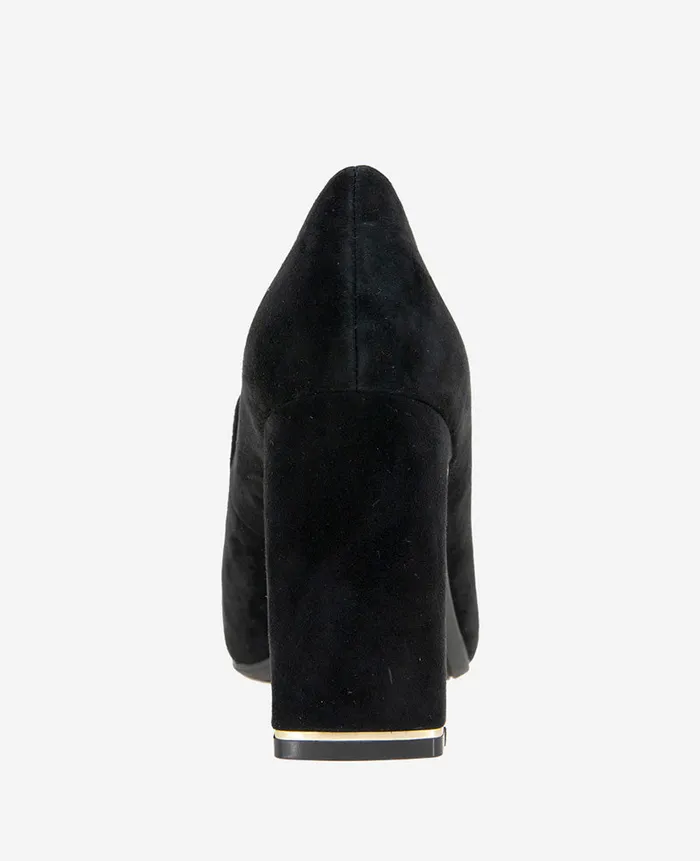Kenneth Cole Pumps and Heels Women Nova Suede Heel Loafer Black Kenneth Cole Pumps and Heels Women Nova Suede Heel Loafer Black