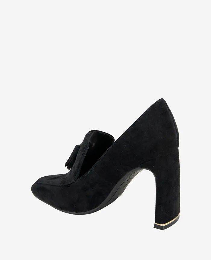 Kenneth Cole Pumps and Heels Women Nova Suede Heel Loafer Black Kenneth Cole Pumps and Heels Women Nova Suede Heel Loafer Black