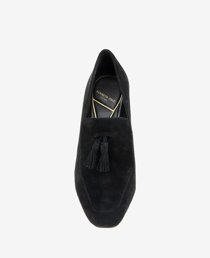 Kenneth Cole Pumps and Heels Women Nova Suede Heel Loafer Black Kenneth Cole Pumps and Heels Women Nova Suede Heel Loafer Black