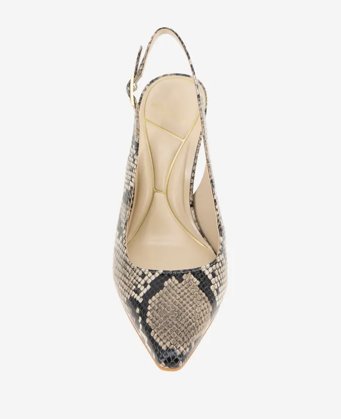 Kenneth Cole Pumps and Heels Women Quinnly Snakeskin Leather Slingback Heel Beige Kenneth Cole Pumps and Heels Women Quinnly Snakeskin Leather Slingback Heel Beige