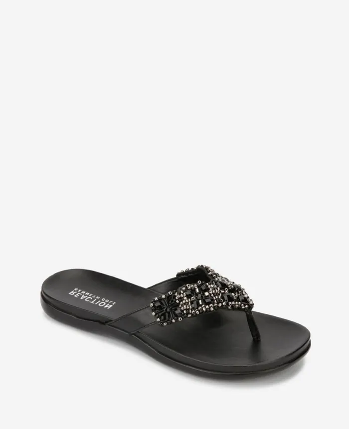 Kenneth Cole Sandals and Wedges Women Glamathon Thong Sandal Black Kenneth Cole Sandals and Wedges Women Glamathon Thong Sandal Black