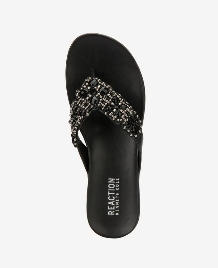 Kenneth Cole Sandals and Wedges Women Glamathon Thong Sandal Black Kenneth Cole Sandals and Wedges Women Glamathon Thong Sandal Black