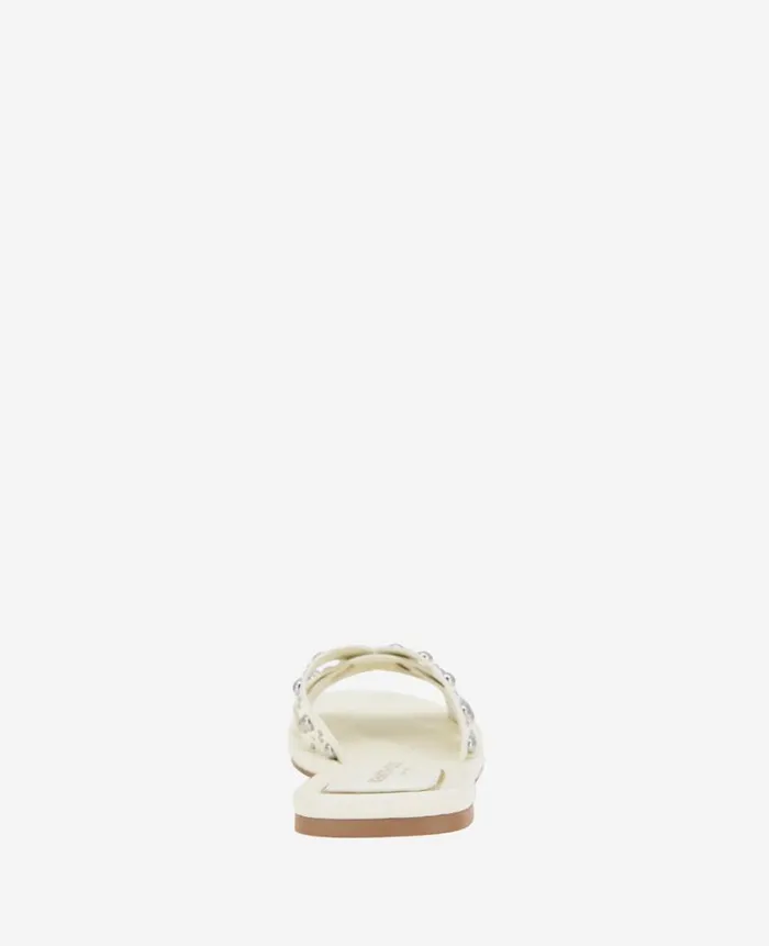 Kenneth Cole Sandals and Wedges Women Jula Flat Sandal White Kenneth Cole Sandals and Wedges Women Jula Flat Sandal White