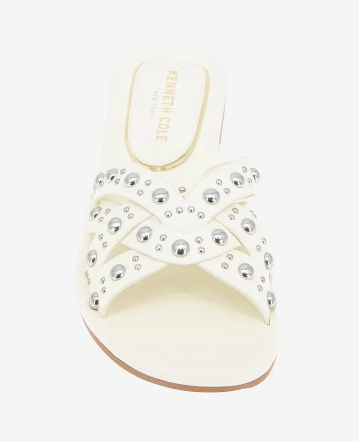 Kenneth Cole Sandals and Wedges Women Jula Flat Sandal White Kenneth Cole Sandals and Wedges Women Jula Flat Sandal White