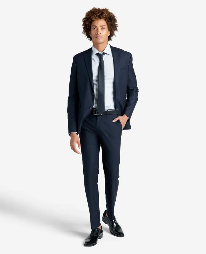 Kenneth Cole Shirts Men Slim Fit Kenneth Cole Natural Stretch Dress Shirt Blue