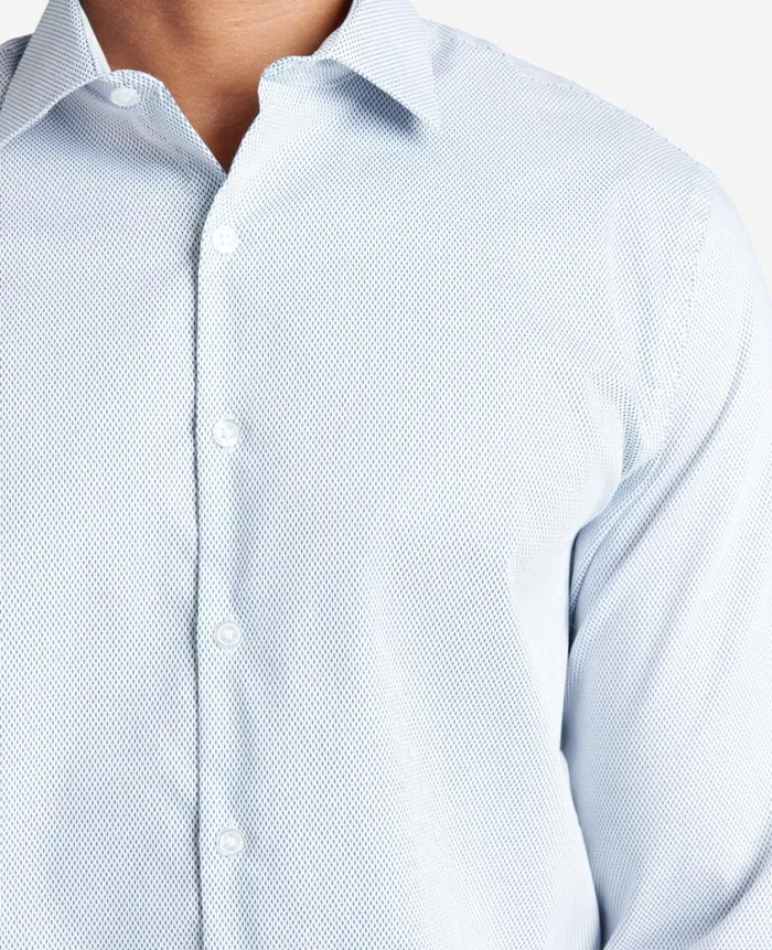 Kenneth Cole Shirts Men Slim Fit Kenneth Cole Natural Stretch Dress Shirt Blue