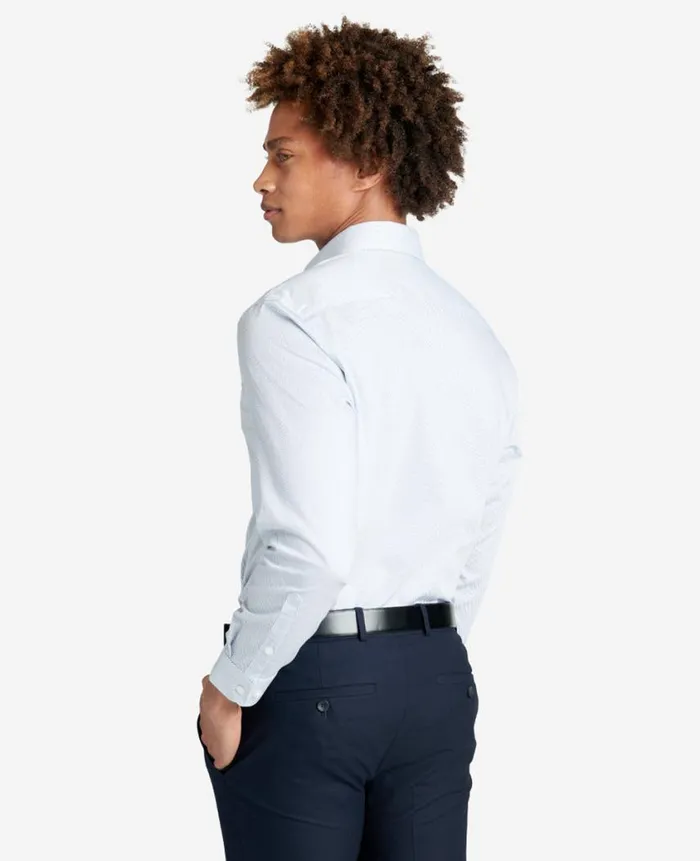 Kenneth Cole Shirts Men Slim Fit Kenneth Cole Natural Stretch Dress Shirt Blue