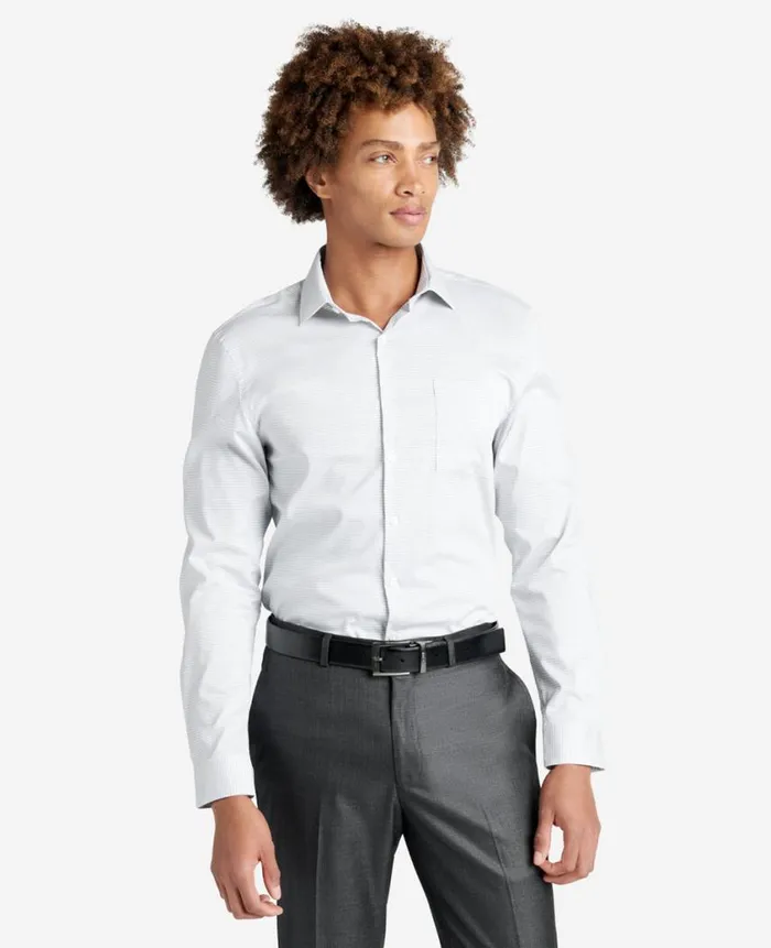 Kenneth Cole Shirts Men Slim Fit Kenneth Cole Sustinable Stretch Collar Solid Dress Shirt Blue Kenneth Cole Shirts Men Slim Fit Kenneth Cole Sustinable Stretch Collar Solid Dress Shirt Blue