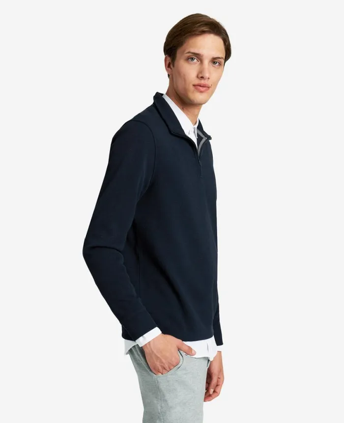 Kenneth Cole Sweaters Men QuarterZip Knit Pullover Blue