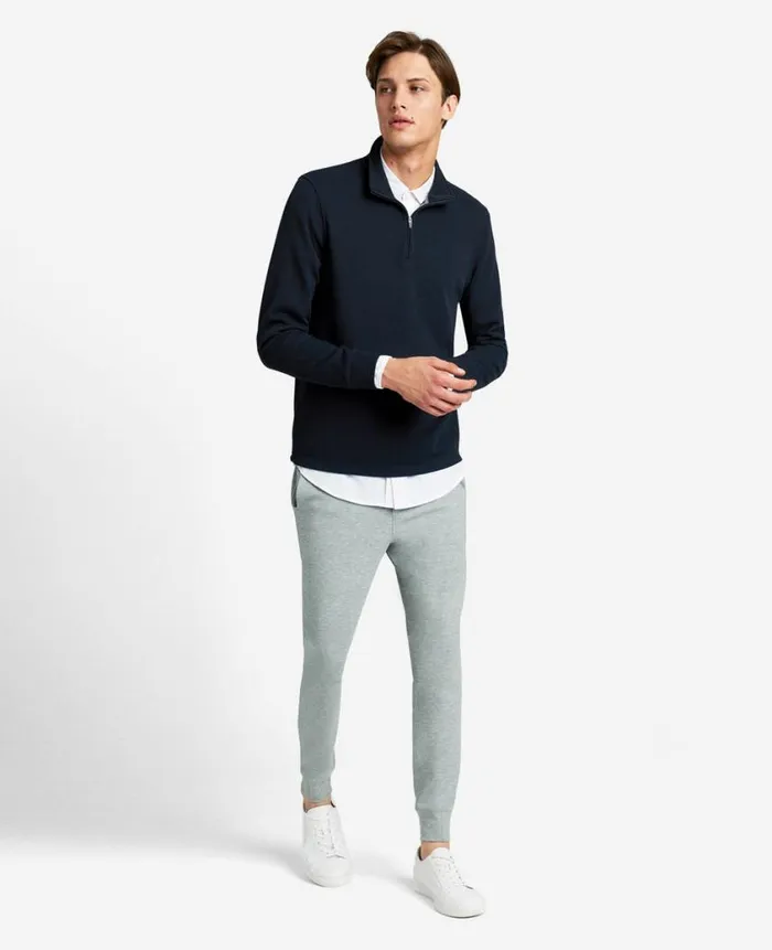 Kenneth Cole Sweaters Men QuarterZip Knit Pullover Blue