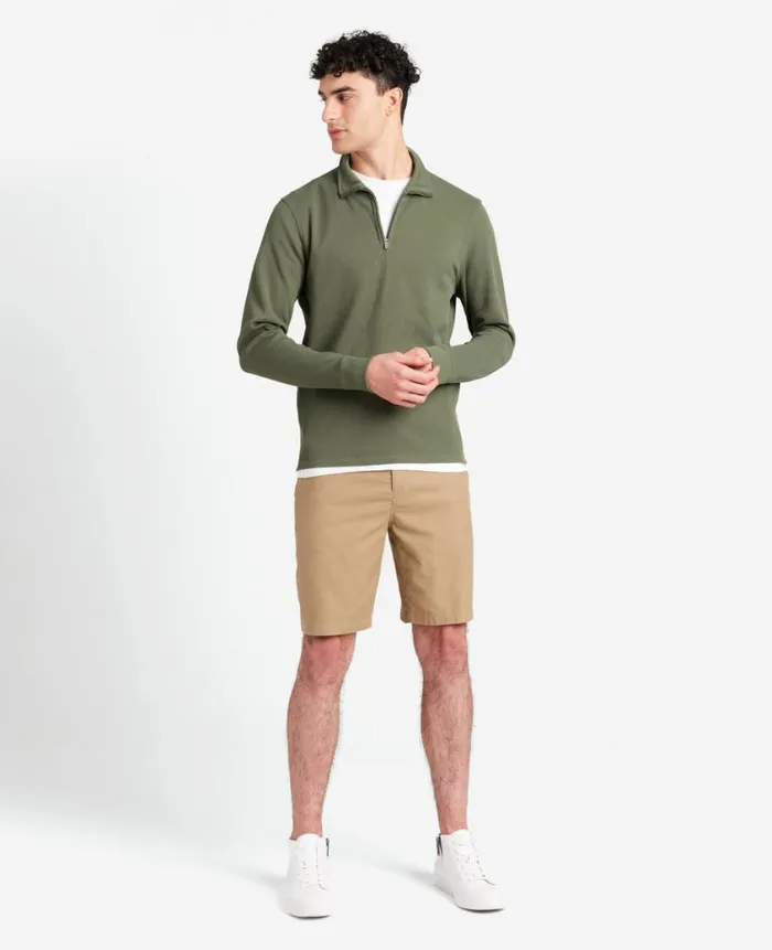 Kenneth Cole Sweaters Men QuarterZip Knit Pullover Green