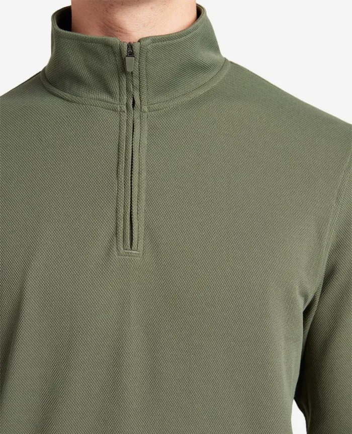 Kenneth Cole Sweaters Men QuarterZip Knit Pullover Green