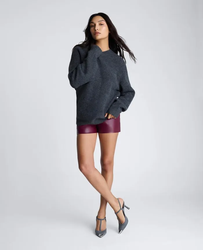 Kenneth Cole Sweaters Women Oversized Crew Neck Sweater Black Kenneth Cole Sweaters Women Oversized Crew Neck Sweater Black