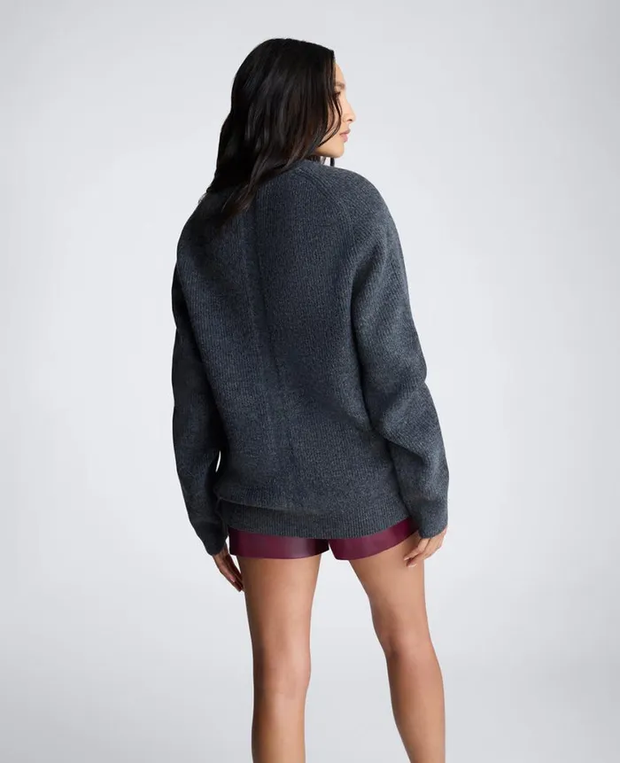 Kenneth Cole Sweaters Women Oversized Crew Neck Sweater Black Kenneth Cole Sweaters Women Oversized Crew Neck Sweater Black