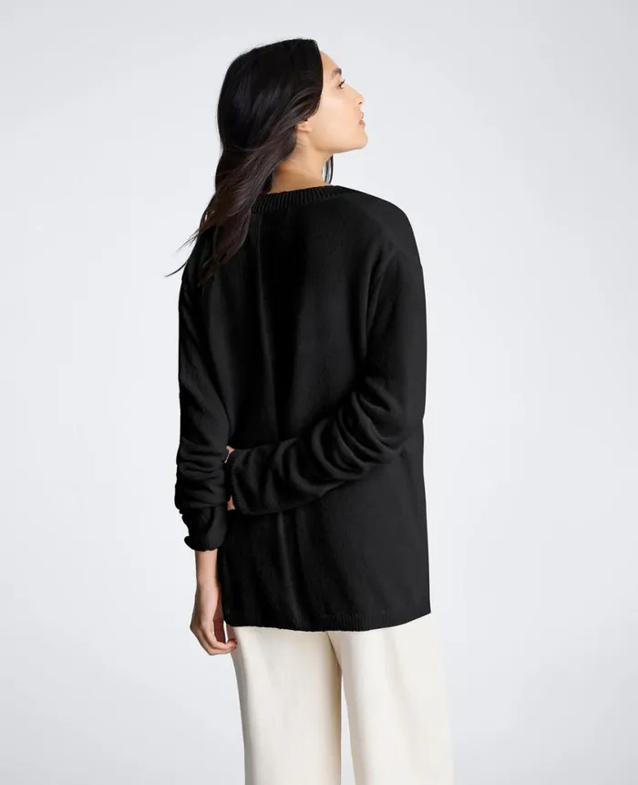Kenneth Cole Sweaters Women Oversized VNeck Sweater Black Kenneth Cole Sweaters Women Oversized VNeck Sweater Black