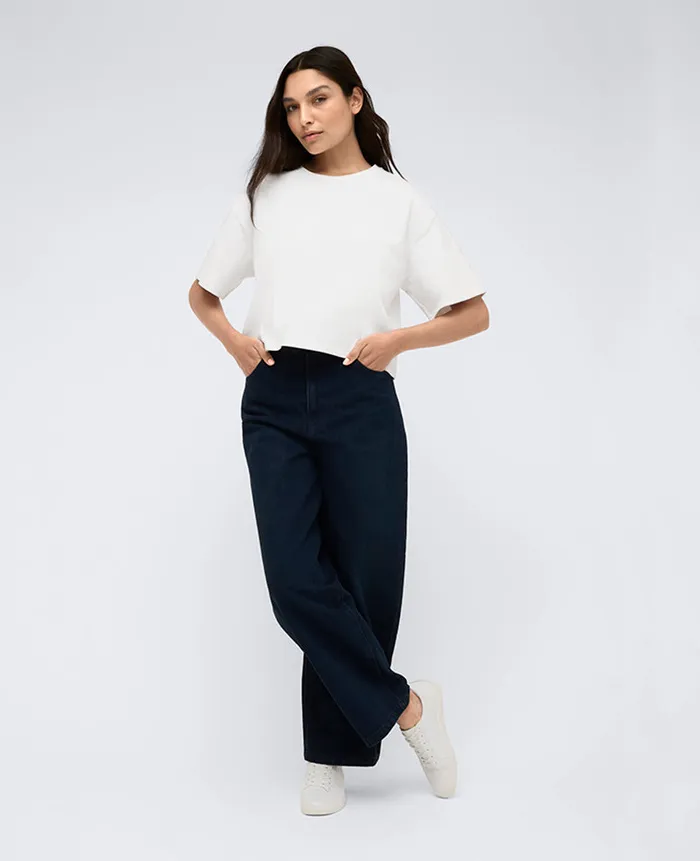 Kenneth Cole Tops Women Cotton Cropped Tee White