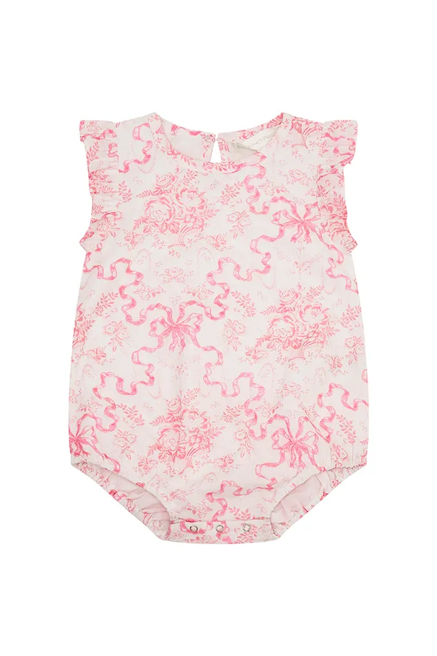 Kids Baby LoveShackFancy Baby Marletta Onesie Bubblegum Blast