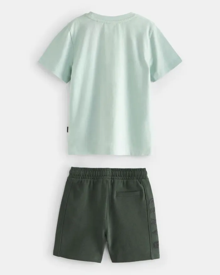 Kids BELSDON 8211 Branded Cotton TShirt And Shorts Set Green Ted Baker Sets and Outfits Kids BELSDON 8211 Branded Cotton TShirt And Shorts Set Green Ted Baker Sets and Outfits