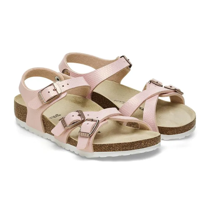Kids Birkenstock BackAnkleStrap Kumba Shiny Light Rose