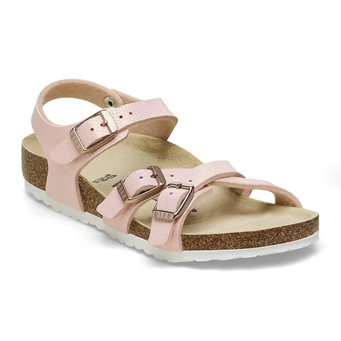 Kids Birkenstock BackAnkleStrap Kumba Shiny Light Rose