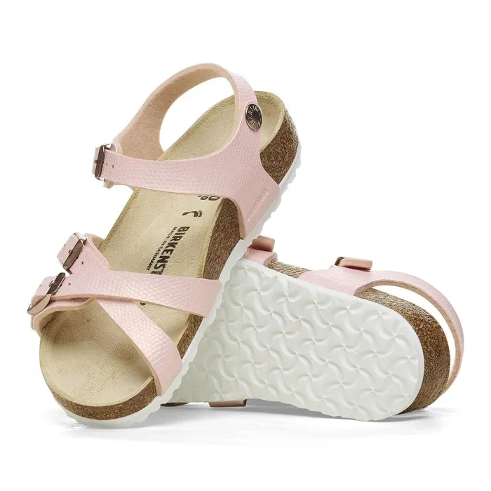 Kids Birkenstock BackAnkleStrap Kumba Shiny Light Rose