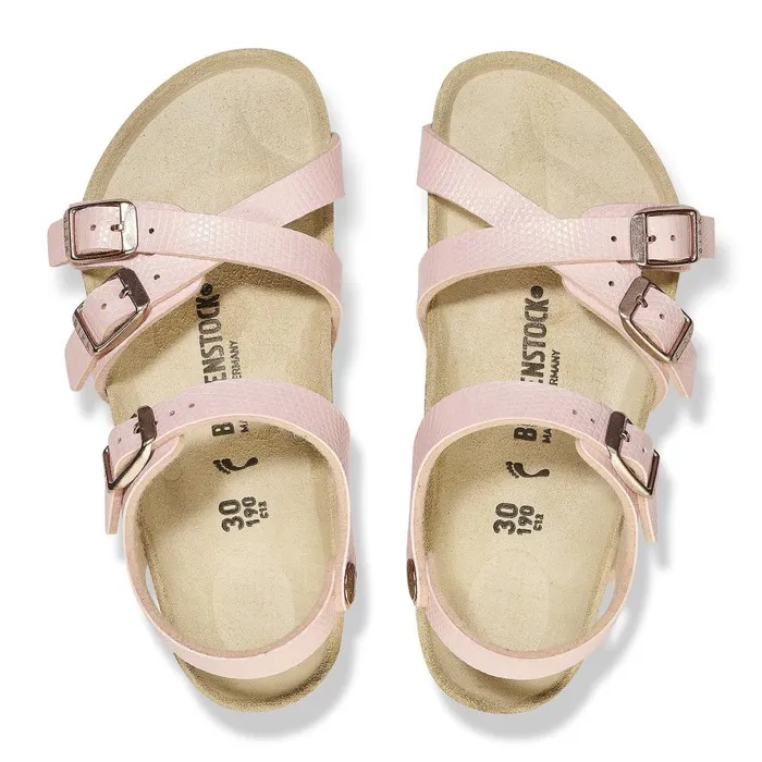 Kids Birkenstock BackAnkleStrap Kumba Shiny Light Rose