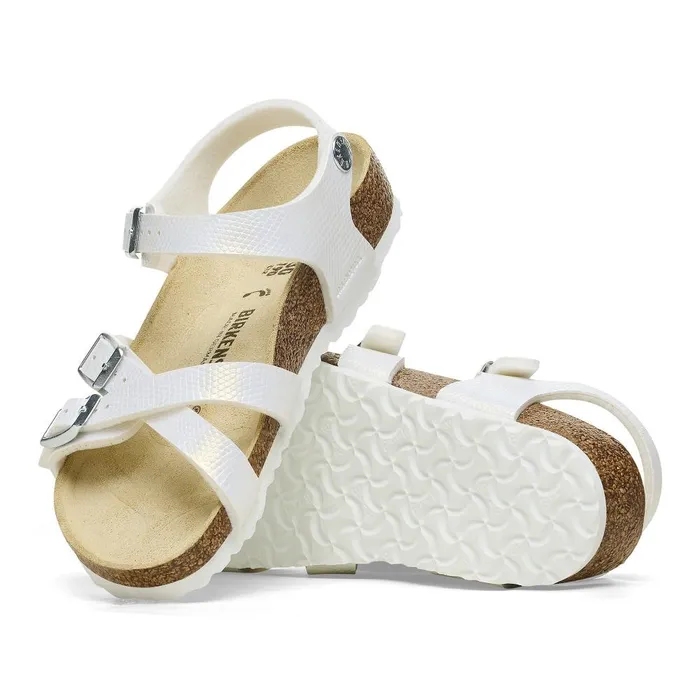 Kids Birkenstock BackAnkleStrap Kumba Shiny White