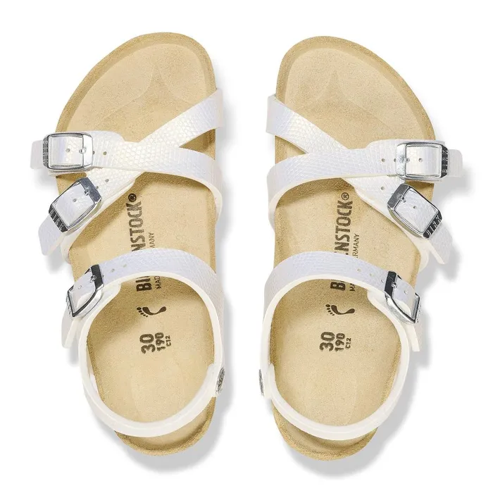 Kids Birkenstock BackAnkleStrap Kumba Shiny White