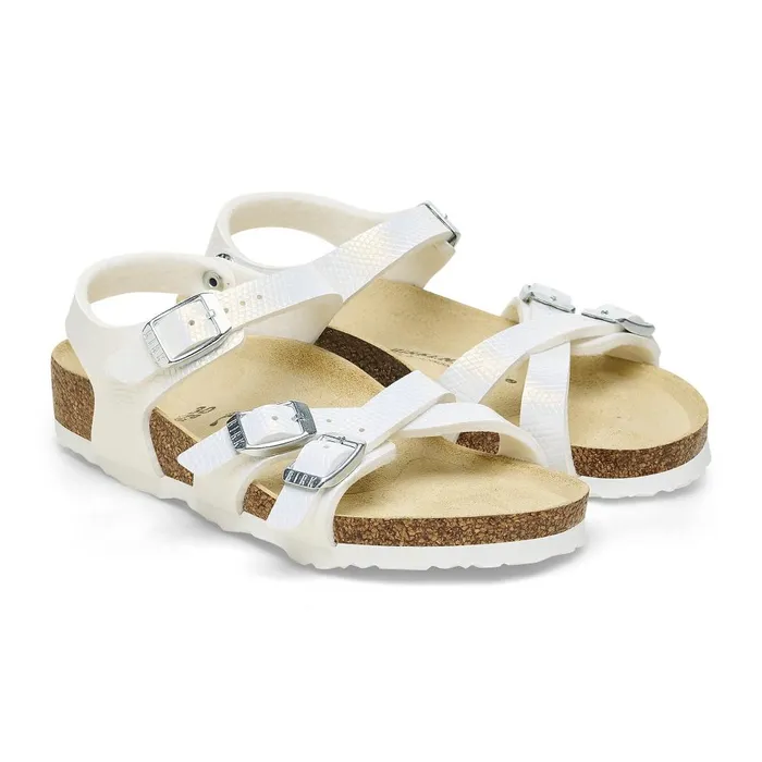 Kids Birkenstock BackAnkleStrap Kumba Shiny White