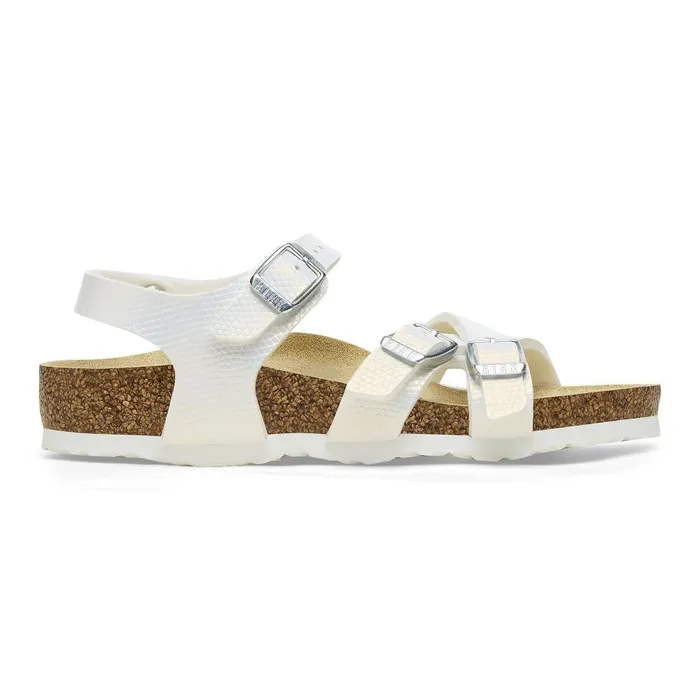 Kids Birkenstock BackAnkleStrap Kumba Shiny White