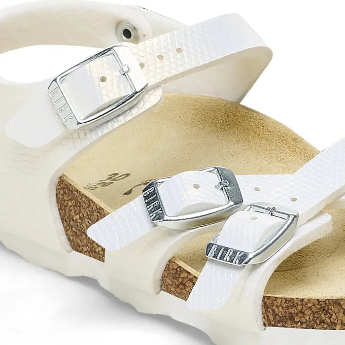 Kids Birkenstock BackAnkleStrap Kumba Shiny White
