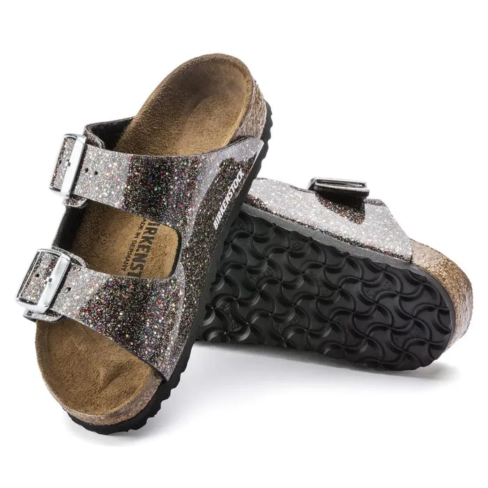 Kids Birkenstock TwoStrap Arizona Cosmic Sparkle Black Multi