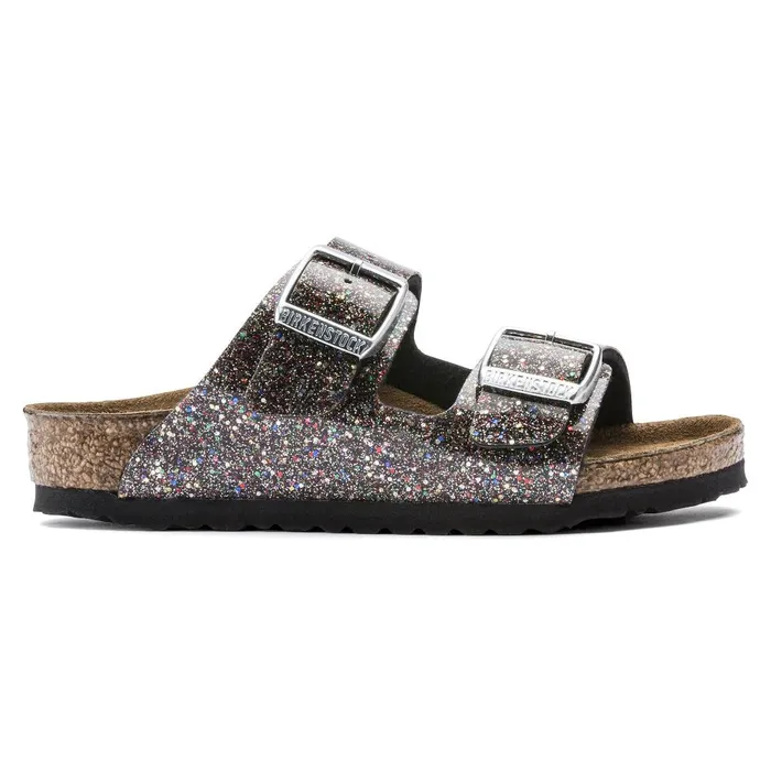 Kids Birkenstock TwoStrap Arizona Cosmic Sparkle Black Multi