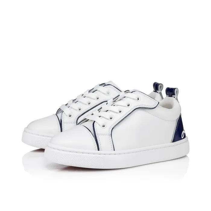 Kids Funnyto Sneakers 8211 Calf Leather And Patent Calf Leather 8211 Bianco Christian Louboutin Sneakers